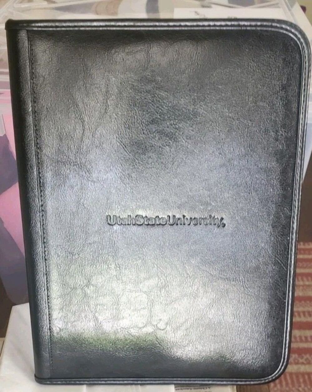 Utah State U State Leather Notepad Holder Portfolio Padfolio with Paper Gemline